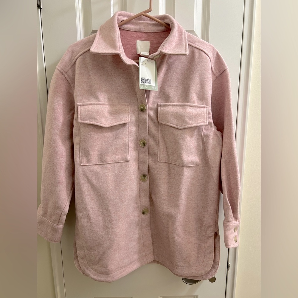 NWT H&M Pink shacket size Small
